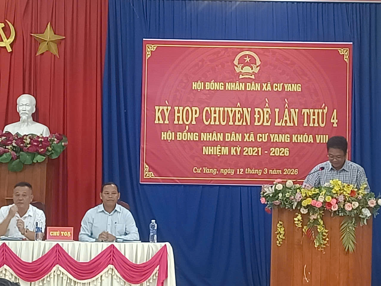 HĐND XÃ CƯ YANG TỔ CHỨC KỲ HỌP CHUYÊN ĐỀ LẦN THỨ 4, KHÓA VIII NHIỆM KỲ 2021 – 2026.